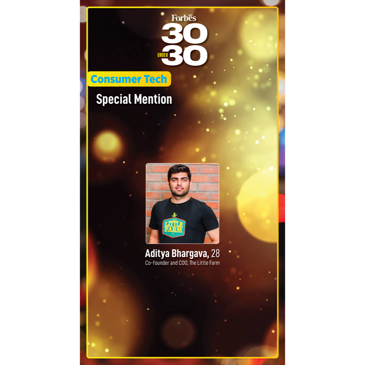 Featured in Forbes India 30 under 30