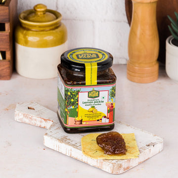 The Little Farm Co lime pickle has the right balance of sweet and sour. This neembu pickle tastes best with khichdi & daliya